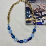 Gabriela necklace Royal Blue-Κολιέ ημιπολύτιμες πέτρες μπλε