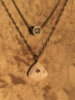 Pink Shell Necklace Classic Chain - Image 3