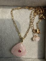 Pink Shell Necklace Classic Chain - Image 2