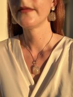 Camelia Quartz Earrings-Σκουλαρίκια Χαλαζίας - Image 4