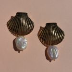 Ocean Earrings-Σκουλαρίκια Baroque Μαργαριτάρι