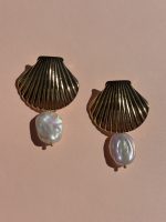 Ocean Earrings-Σκουλαρίκια Baroque Μαργαριτάρι
