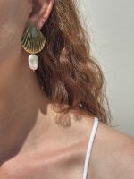 Ocean Earrings-Σκουλαρίκια Baroque Μαργαριτάρι - Image 4