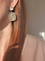 Camelia Quartz Earrings-Σκουλαρίκια Χαλαζίας - Image 2
