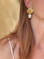 Ocean Earrings-Σκουλαρίκια Baroque Μαργαριτάρι - Image 2