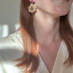 Blooming Amethyst  Earrings -Σκουλαρίκια Αμέθυστος Λουλούδι