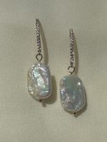 Pearl Signature Earrings-Σκουλαρίκια Μαργαριτάρι Γλυκου Νερού