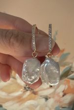 Pearl Signature Earrings-Σκουλαρίκια Μαργαριτάρι Γλυκου Νερού - Image 4