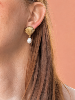 Ocean Earrings  Petite -Σκουλαρίκια Baroque Μαργαριτάρι - Image 2