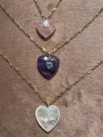Eclat White Heart Long Chain-Καρδιά Χαλαζίας μακριά αλυσίδα - Image 5