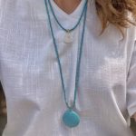 Milos Turquoise Long Haolite Necklace