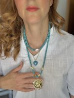 Helios Long Turquoise Haolite Necklace - Image 3