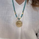 Helios Long Turquoise Haolite Necklace