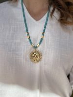Helios Long Turquoise Haolite Necklace