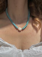 Paros Turquoise Haolite Necklace
