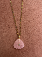 Shell Necklace Classic Chain Pink - Image 2