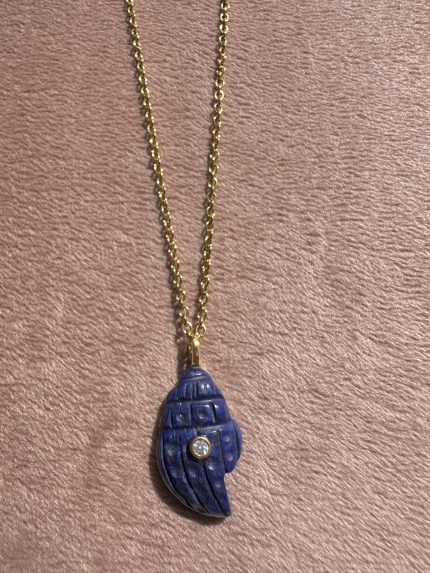 Conch Blue  Necklace Classic Chain