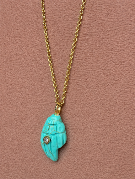 Conch Turquoise Necklace Classic Chain