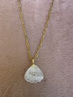 Shell Necklace Classic Chain White - Image 2
